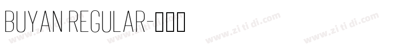 Buyan Regular字体转换